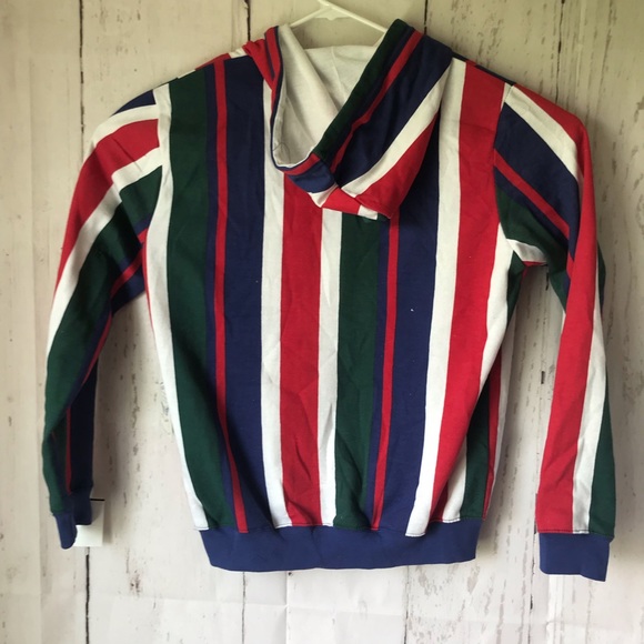 Black Jack Hoodie Color Block Vertical Stripes - Picture 2 of 5